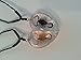 Real Scorpion Necklaces - Golden Scorpion and Black Scorpion in Two Halves of a Clear See Thru Heart - 1.25