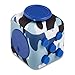 Camouflage Fidget Cube Original Envolve (Blue) - Includes two Silent Buttons - For focus, calm anxiety, and break nervous habits (Gift Packaging)
