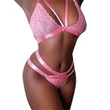 GONKOMA Women Lingerie Lace Dress Babydoll Underwear Sleepwear Set G-string