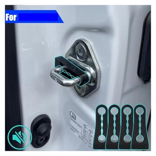 Bukela 4Pcs Sound Damper Door Lock Buffer, Suitable for Mitsubishi, Pajero Lancer Outlander ASX car door shock absorber Car Door Shock Absorber (Black)