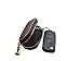 Amooca Jaguar Premium para llaves de coche (Piel Cadena Coin Mando a Distancia Soporte Funda con cierre cartera Bolsa, Negro