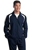 Sport-Tek - Colorblock Raglan Jacket. JST60 - Large - True Navy / White
