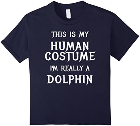 Kids Dolphin Halloween Costume Shirt Easy Funny Men Women Kids 12 Navy