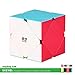 Unplugkid QiYi MoFangGe Stickerless Speed Cube Set - Certified QiYi WCA Quality Competition Speed Cube Bundle | Glow in the Dark Mirror Cube Megaminx Skewb Square 1 | 4 Display Stands, Strategy Guide