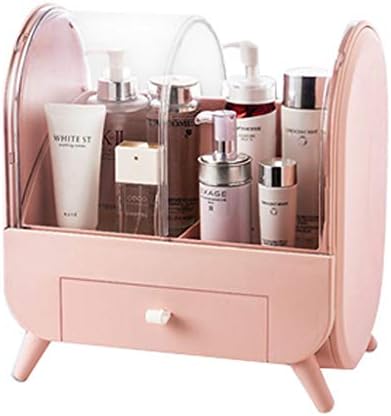 化粧品収納ボックス ホームファッション防水引き出しメイクブラシ収納ボックスリップスティックホルダーデスクトップアクリルジュエリー化粧品スキンケア主催 ふた付き Color Cherry Blossom Pink Axe Amenageur Com