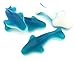 SweetGourmet Blue Raspberry Mini Sharks Gummi | Blue and White Layer Bulk Candy | 1 Pound