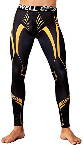 WEUIE Men's Compression Pants Cool Dry Sports Tights Leggings Base Layers Workout Running Bodybuilding Running
