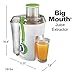 Hamilton Beach 67602A Big Mouth 800 Watt Juice Extractor, White and Green, Extra Large 3 Inch Feed Chute and Pulp Bin, Stainless Steel Micro-Mesh Strainer Basket, One Speed Control