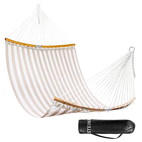 2 Person Hammock, Hammock with Foldable Curved Spreader Bar, Hammock