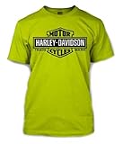 Harley-Davidson Men's Elongated Bar & Shield Safety Green T-Shirt 30291737 (L)