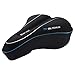 UShake Bike Gel Seat Cushion Cover, Bicycle Saddle Seat Cover for Women and Men in Road Bike Cruiser and Stationary Exercise Bike, Outdoor or Indoor Cycling-BU