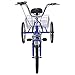 VANELL 20″ 7 Speed Tricycle Adult Trike Cruise Bike – Foldable 3 Wheeled Bicycle – with Large Size Basket Backrest Seat – for Women Men for Shopping Exercise Recreation (Blue, 20″)thumb 4