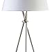 Catalina 19014-001 Modern Metal Tripod Floor Lamp with White Linen Shade for Living Room, Bedroom, Dorm, Office, 59