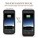 Battery Case for iPhone 5 /5S /SE , 4000mAh Rechargeable Portable Power Charging Case iPhone 5 5S SE Ultra Thin Extended Battery Pack Charger Case -Black [ Not Compatible iPhone 5C ]