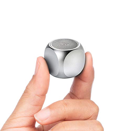 Pizzi Mini Portable Silver Bluetooth Speaker Amazing Sound Indoor and Outdoor Pizzi Speaker – Two can Make Stereo (Grey)