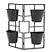 Modern Black Finish Metal Geometric Hanging Wall Planter Patio Vertical Wall Planterthumb 3