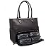 6 Pack Fitness Renee Leather Tote with Insulated Meal Management System, Black (25405)