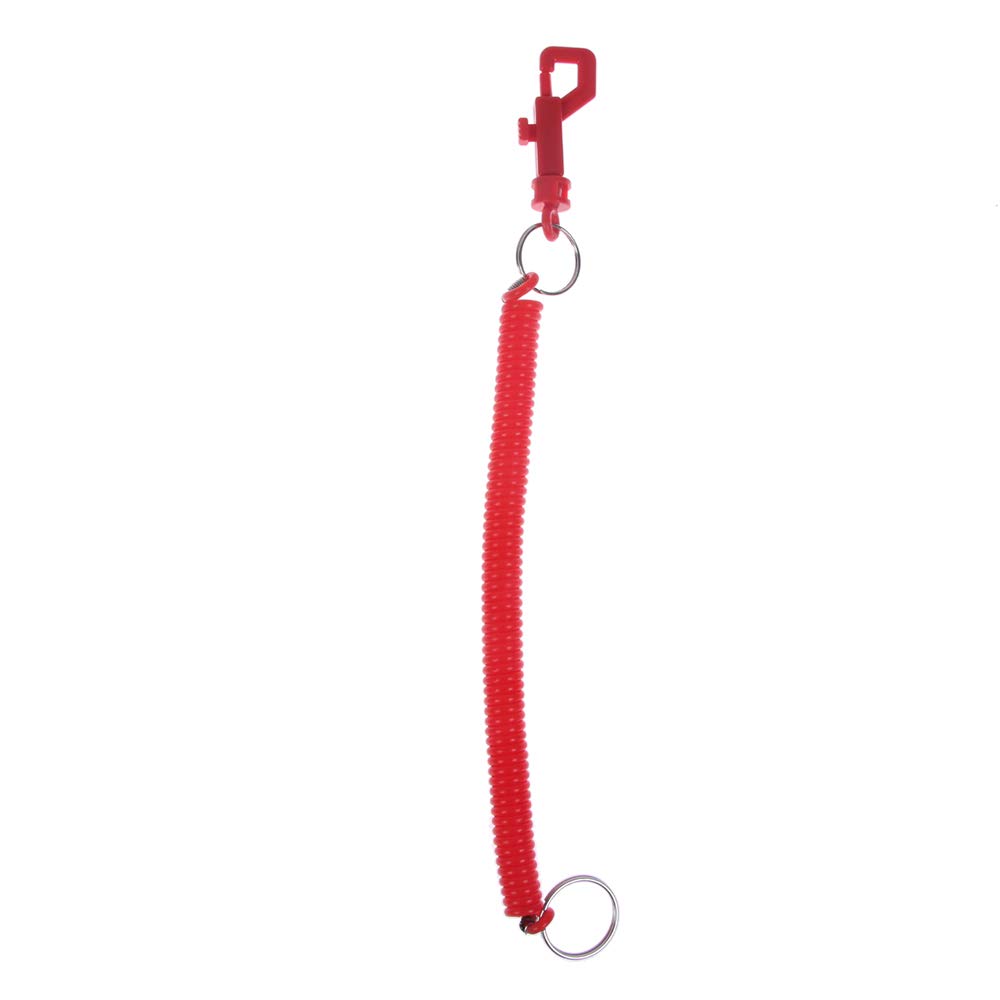 10 Pcs Spring Coil Keychain Retractable Plastic