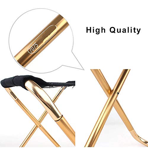 YYMM Outdoor Faltbarer Angelstuhl, tragbarer Lagerhocker, Ultraleichte Folding Haltbarkeit Camping Aluminiumlegierung… – Bild 6