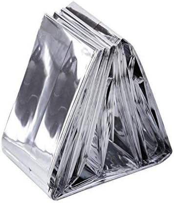 Somine Emergency Foil blankets (5-Pack) Thermal blanket Emergency blanket, mylar 2.1 x 1.6 m for Camping Outdoors, Hiking, Survival, Marathons or First Aid, Silver