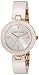 Anne Klein Women's AK/1314RGLP Premium Crystal-Accented Rose Gold-Tone and Ceramic Bangle Watch