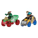 Playmates Teenage Mutant Ninja Turtles T-Machines Raphael in Monster Truck and Tiger Claw in Safari Truck Diecast Vehicles (2 Pack)