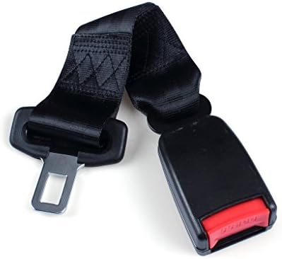 Car Seat Belt Extender, 1Pcs Safety Belt Extension Strap Adjustable Child Seat Metal Tongue Belt Extender Black (Tongue Width 2.1CM)
