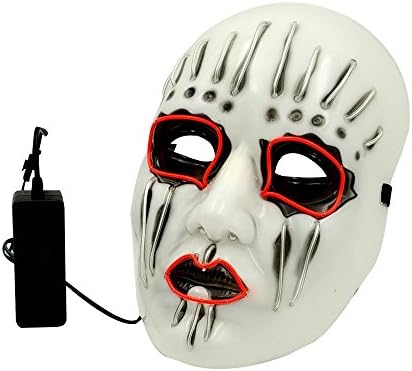 Nirco EL Light Up LED Mask Slipknot Mask EL Wire Halloween Party Luminous Mask (Sound Control)