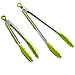 Danslesbls Heavy Duty Nonstick Silicone Kitchen Serving Tongs, 2 Pack 9 Inch and 12 Inch Heat Resistant Locking Food Tong with Silicone Tips