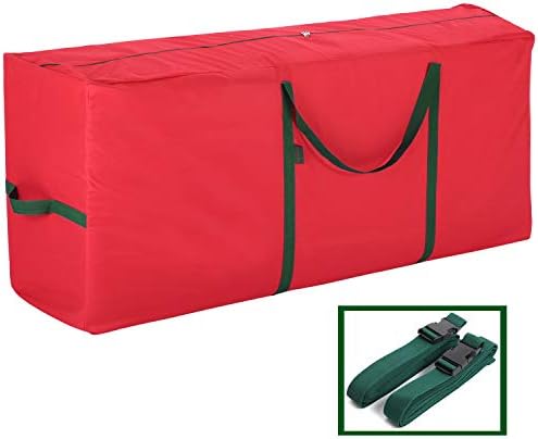 Kimmama Christmas Tree Storage Bag for 6-9-Foot Tree Holiday Red Heavy Duty Tree Storage Containers