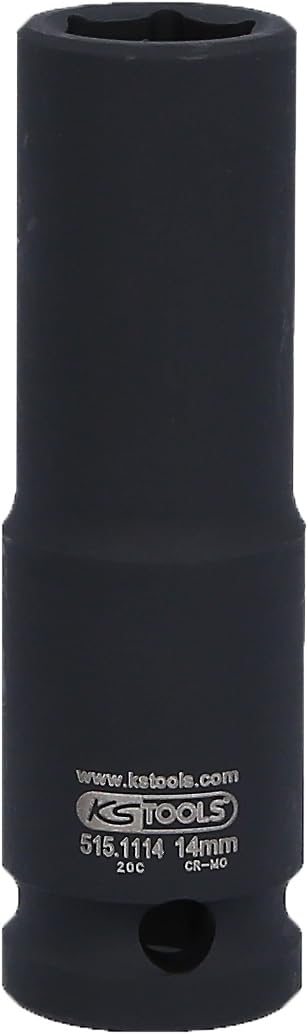 KS Tools 1/2 Inch Hexagonal Impact Socket, 14 mm, 515.1114 E