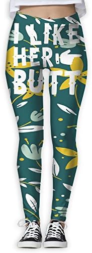 I Like Her Butt Custom Colorful Skinny Pants For Yoga Running Gym Women Sexy Yoga Pants Printed Dry Fit Sport Pants Elastic Fitness Gym Pants Workout Running Tight Sport Leggings Female Trousers
