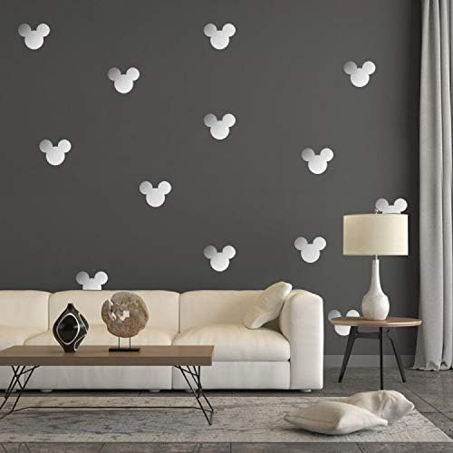 24PCS PVC Cartoon Mickey Mouse Head Wall Sticker Baby Nursery Cute