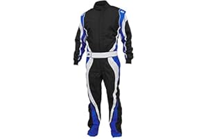 K1 Race Gear Speed 1 CIK/FIA Level 2 Approved Kart Racing Suit (Blue/White/Black, XX-Large)