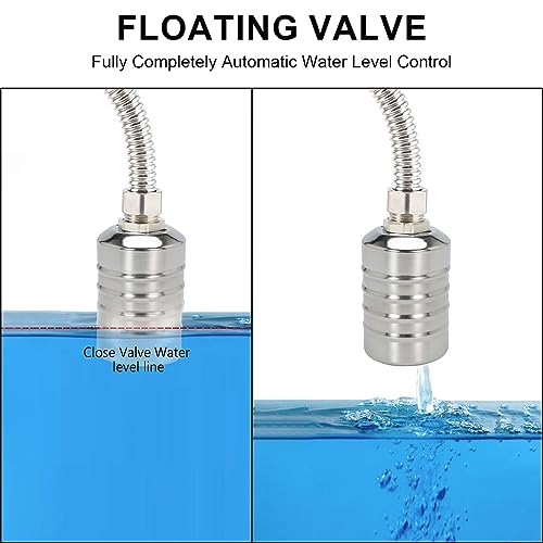 1'' Auto Fill Shut Off Water Tank Float Valve, 304 Stainless Steel