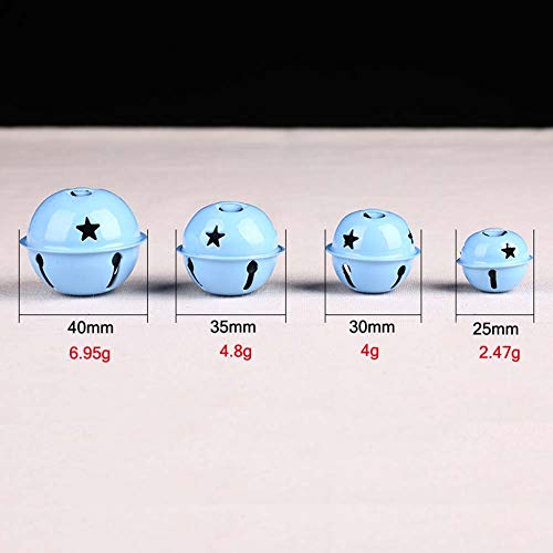 image for HOUTBY 30 Pack Craft Bells with Star Cutouts Christmas Decoration Hand