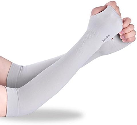 Vividly Arm Sleeves UV Sun Protective Arm Compression Cover Warmer Cooler 1 pair for Bike/Hiking/Golf Gray