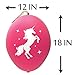 John & Judy 24 Pink Unicorn Punch Balloons | for Birthday Party Gift Bags | Kids Games | Princess Parties | Party Favors and Supplies | Toys | Extra Large Eco Friendly Latex Punch Balls for Girls