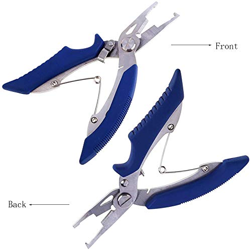 image for Rainleaf Set of 2 Fishing Pliers Hook Remover Braid Line Cutting Stain