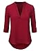 Doublju Classic High-Low Popover Chiffon Blouse Tops For Women With Plus size