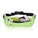 B-Land Running Belt - Water Resistant Runners Waist Pack Fanny Pack Workout Belt for Hiking - Adjustable Pouch Bag for iphone 6/7 /Plus Andriod Windows (Fluorescent Green)