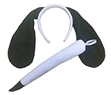 Puppy Ears Headband and Tail Costume Accessory Set