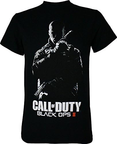 Shronm Men's Black Call of Duty: Black Ops II Posterized Lone Wolf T-Shirt