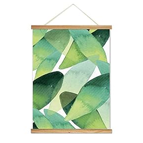 Hanging Poster NO Magnetic Wooden Framed, Colorful Leaves Fulfilled Home Wall Canvas Prints Decoration Ready to Hang - 18"x24" inches