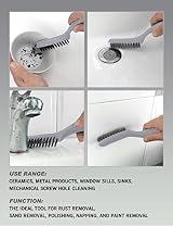 3PC Cleaning Brush Set Stainless Steel Brass Nylon Dust Paint Rust view 4
