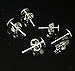 Crafts Stainless Steel Earrings Posts Flat Post Pad