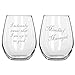 National Etching Mischief Managed Wine Glass Set (11oz Stemless)