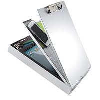 Saunders Cruiser-Mate II 21118 Recycled Aluminum Storage Clipboard - Silver, Letter Size, 2.25 in. x 9 in. x 14 in. Document Holder with Self Locking Latch, Dual Tray Storage