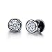 Fashion Earrings Titanium Steel AAA Rhinestone Stud Earrings for Women/Men