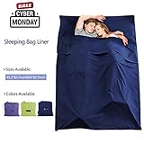 Make you perfect Cotton Sleeping Bag Liner Lightweight Camping Travel Sheet Sleep Sack for Backpacking,Hotel,Picnic,Hiking